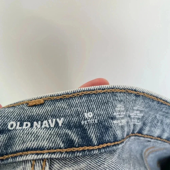 Old Navy Light Blue Distressed straght leg Jeans size 10 - Picture 6 of 9
